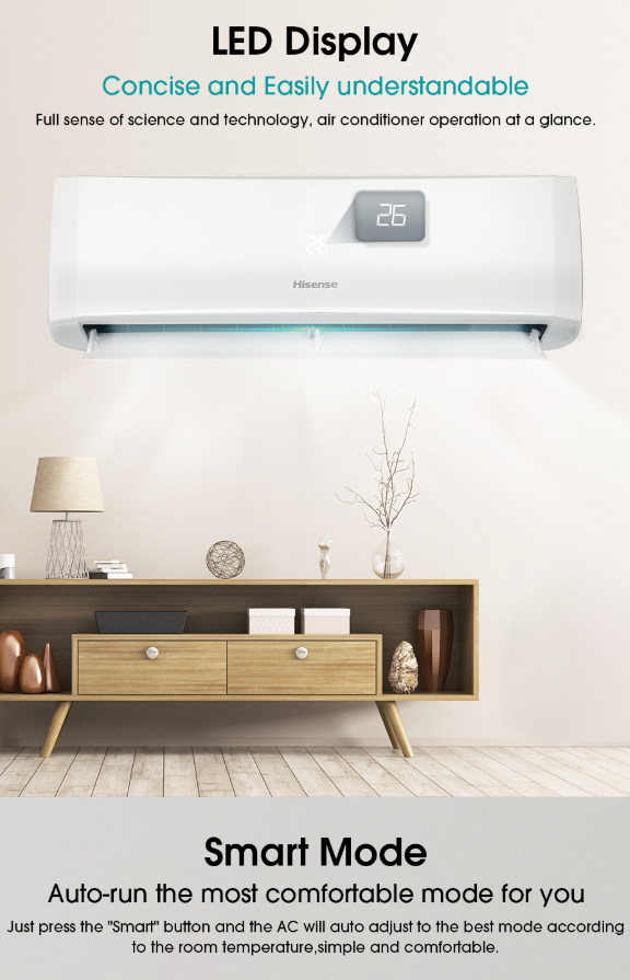 HISENSE AN09CBG 1.0HP NON INVERTER AIR COND (Without installation)