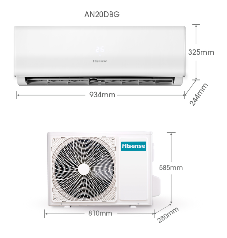 HISENSE AN20DBG 2.0HP NON INVERTER AIR COND (Without installation)