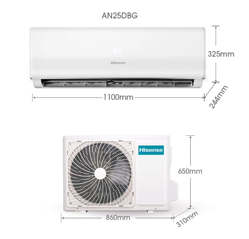 HISENSE AN25DBG 2.5HP NON INVERTER AIR COND (Without installation)