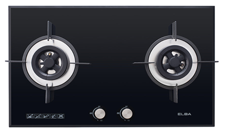 ELBA DOUBLE BURERS BUILT-IN GLASS HOB EGH-K8942G(BK)