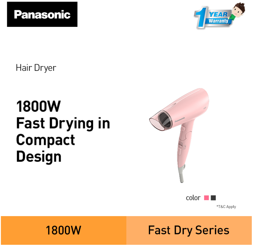 PANASONIC 1800W FAST DRY HAIR DRYER EH-ND37-K655/P655