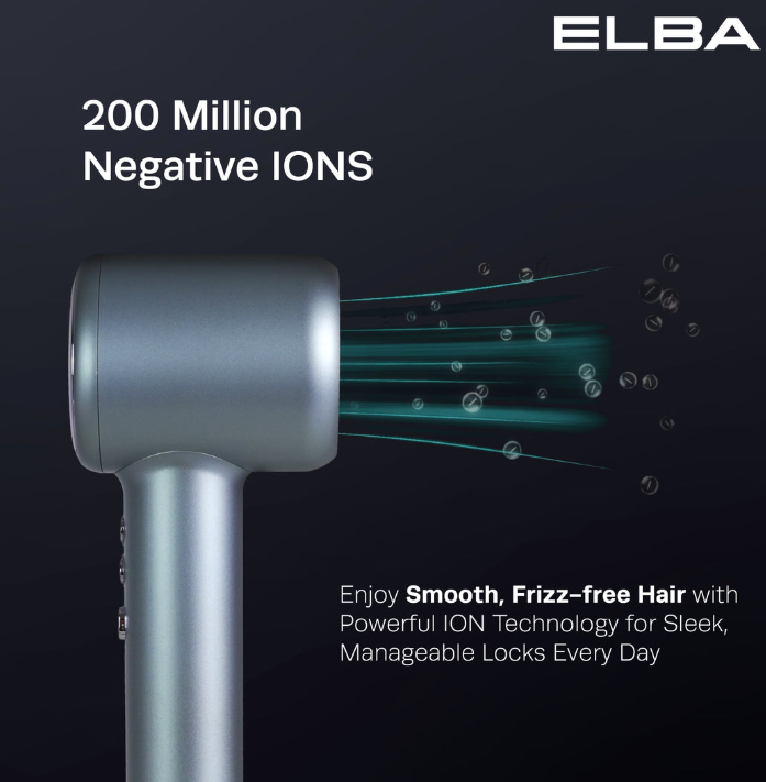 ELBA HAIR DRYER AIRLUX EHD-Q4643D(BL) - DC MOTOR, CANDY BLUE (1,600W)