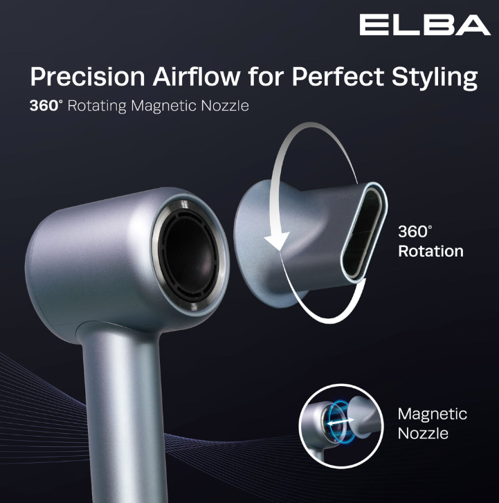 ELBA HAIR DRYER MORANTE EHD-Q5653DC(PK) - BLDC MOTOR, PASTE PINK (1,600W)