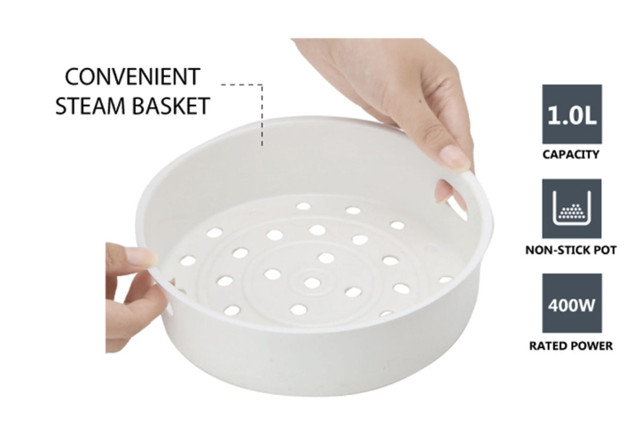 ELBA 1.0L JAR RICE COOKER ERC-E1031(WH) - WHITE