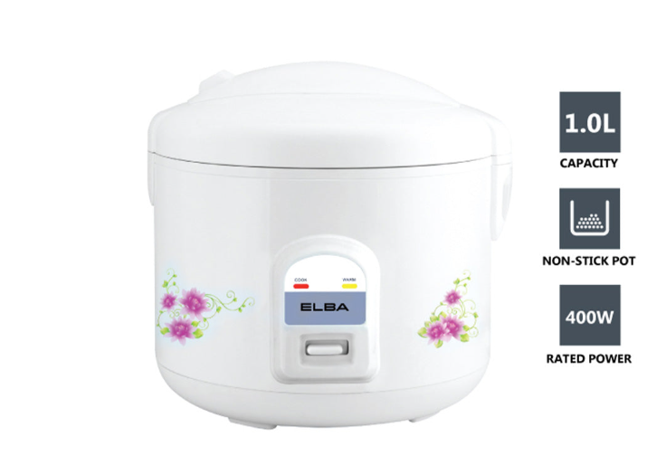 ELBA 1.0L JAR RICE COOKER ERC-E1031(WH) - WHITE