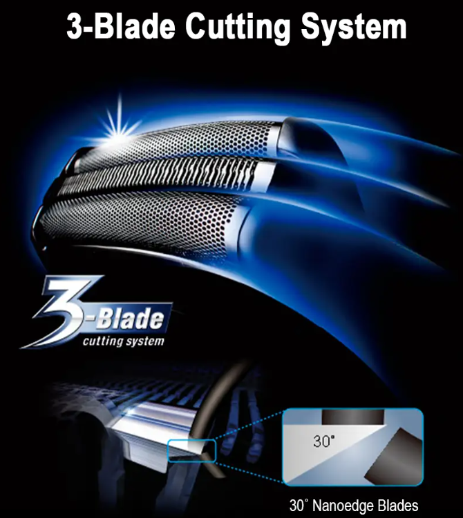 PANASONIC BATTERY OPERATED 3 BLADE SHAVER ES-SL10-K401