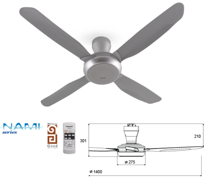 PANASONIC F-M14E2VBHH - CEILING FAN (56 INCH) 4 BLADE