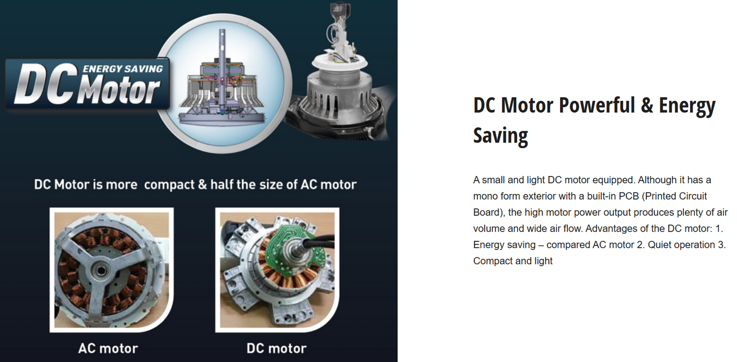 PANASONIC F-M14FEVBKH - (56 INCH) CEILING FAN 4-BLADE DC MOTOR CEILING FAN SLEEK & SMOOTH DESIGN