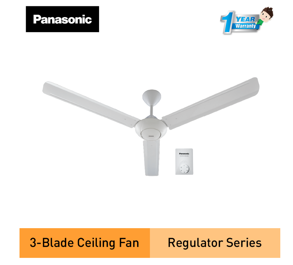 PANASONIC F-M15A0VBWH (WHITE) - CEILING FAN 3 BLADE REGULATOR (60 INCH)