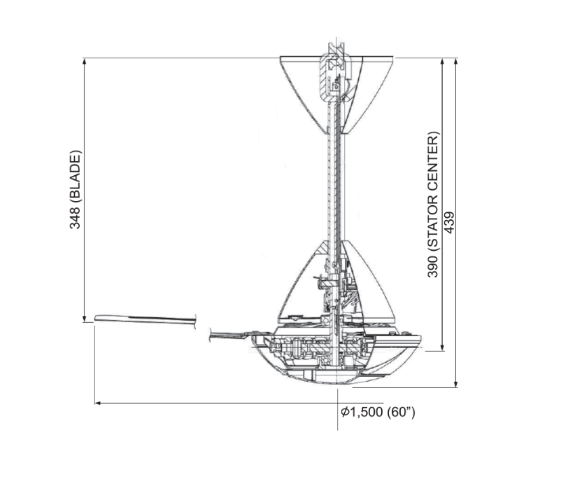 PANASONIC F-M15A0VBWH (WHITE) - CEILING FAN 3 BLADE REGULATOR (60 INCH)