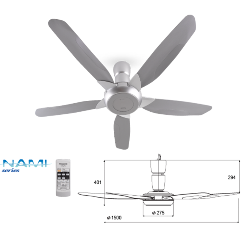 PANASONIC F-M15E2VBHH - CEILING FAN (60 INCH) NAMI 5 BLADES