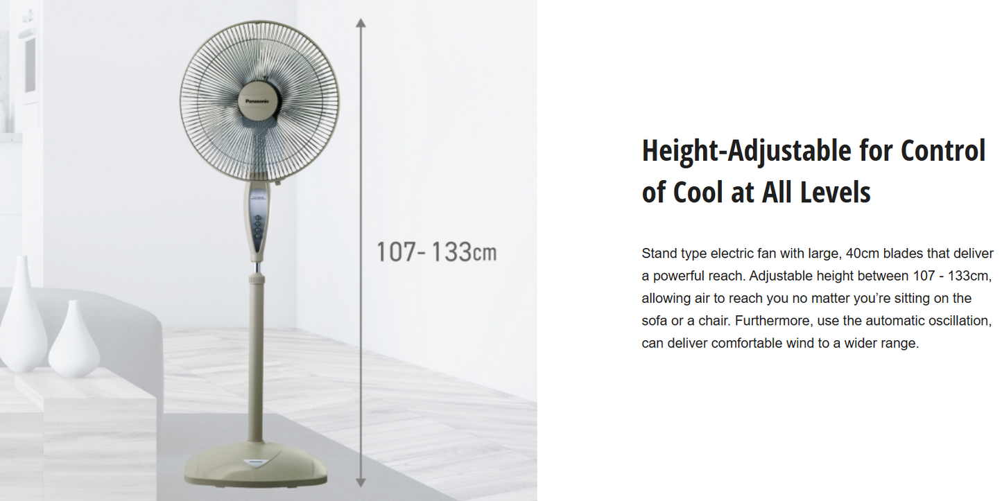 PANASONIC F-MX405 - Stand Fan (16 Inch) 3 Speed 3 Color