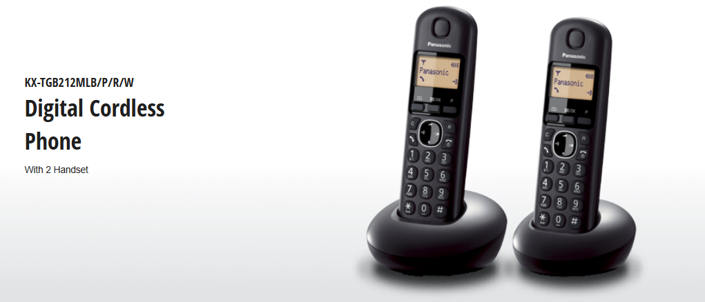 PANASONIC DIGITAL CORDLESS PHONE KX-TGB212MLB