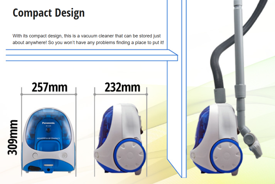 PANASONIC BAGLESS VACUUM CLEANER COCOLO MC-CL305AV47