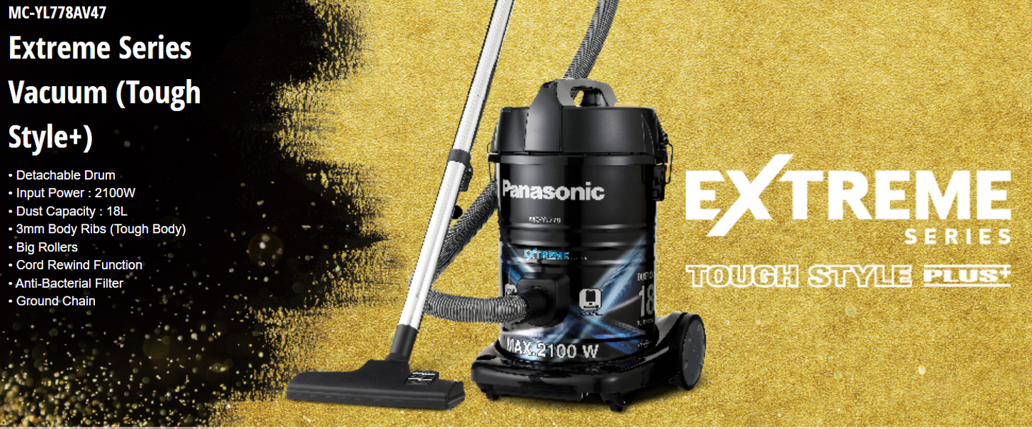 PANASONIC 18L TANK VACUUM CLEANER MC-YL778AV47