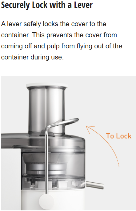 PANASONIC 2.0L LARGE CAPACITY JUICER MJ-CB100WSK