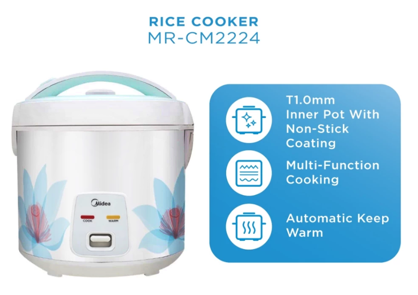 MIDEA 2.2L RICE COOKER MR-CM2224