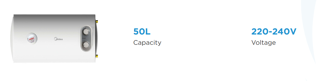 MIDEA 50L STORAGE WATER HEATER MSH-50VH