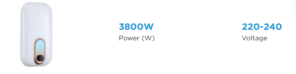 MIDEA 3.8kW WATER HEATER WITH DC PUMP MWH-38U3-SL