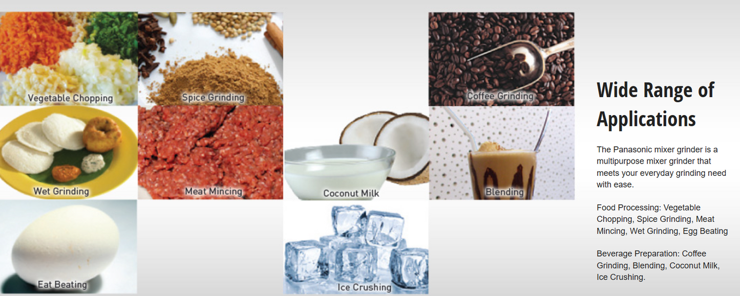 PANASONIC MIXER GRINDER MX-AC210SWUA