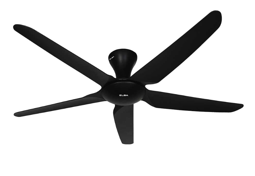 ELBA DC CEILING FAN 56" LUNA ECF-N5610(BK) - 5 ABS BLADES - DC Motor