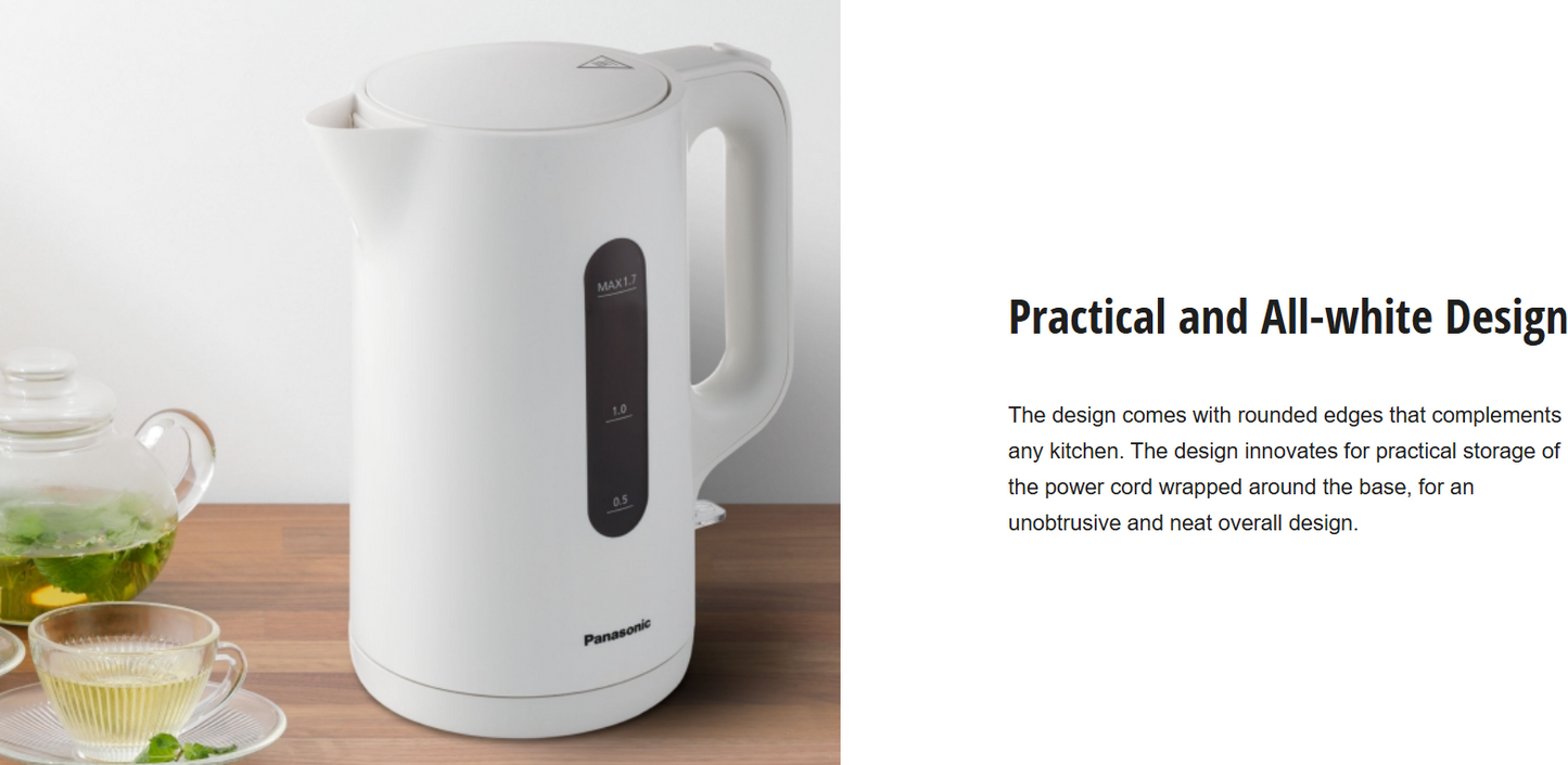 PANASONIC 1.7L ELECTRIC KETTLE NC-K101WSK