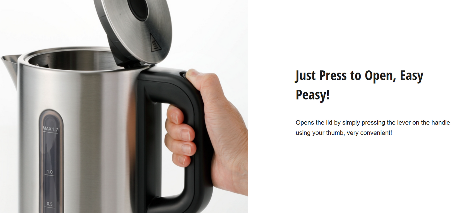 PANASONIC 1.7L ELECTRIC KETTLE NC-K301SSK