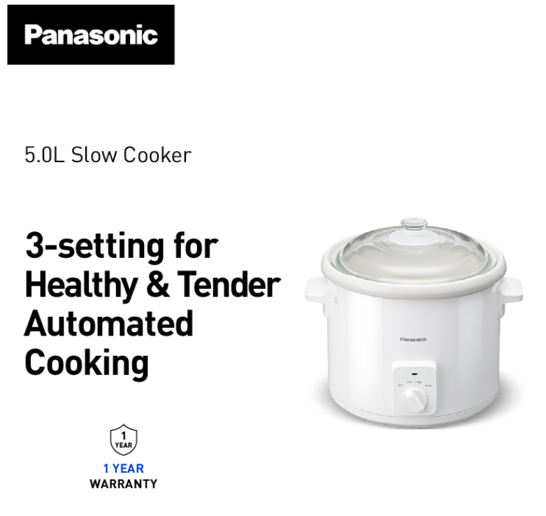 PANASONIC 5.0L SLOW COOKER NF-N51AWSK