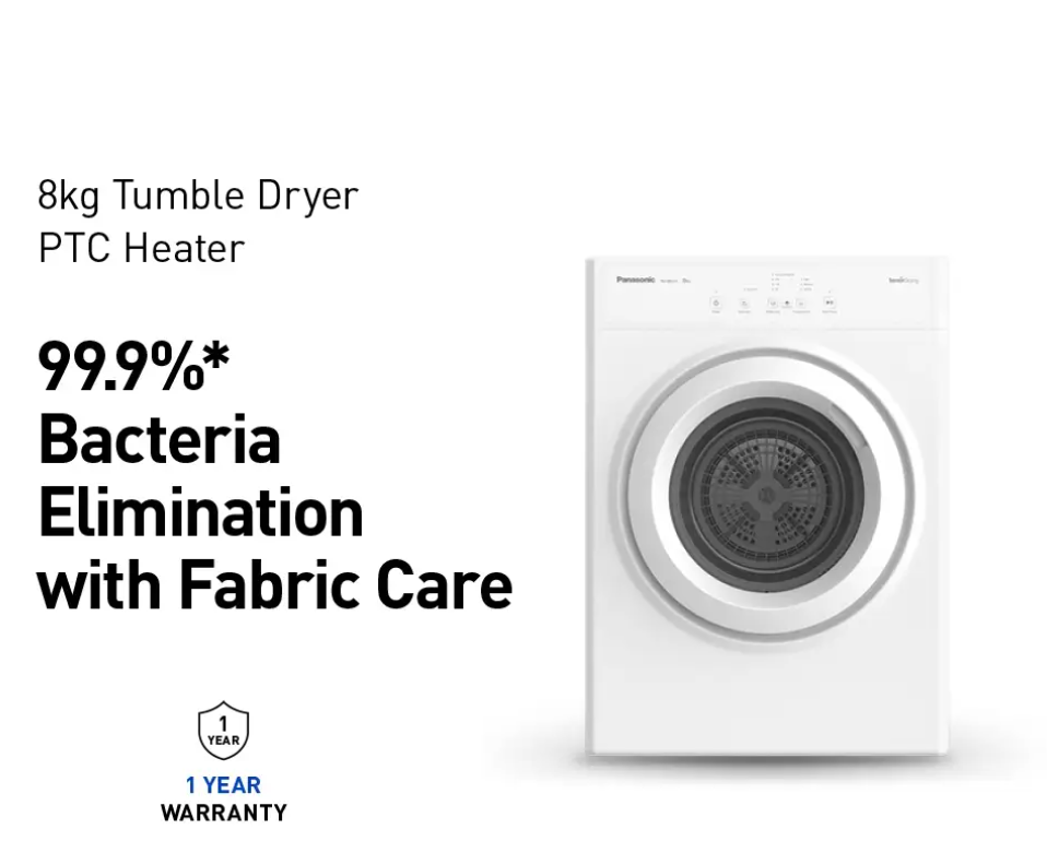 PANASONIC 8KG FABRIC CARE TUMBLE DRYER NH-E80JA1WMY