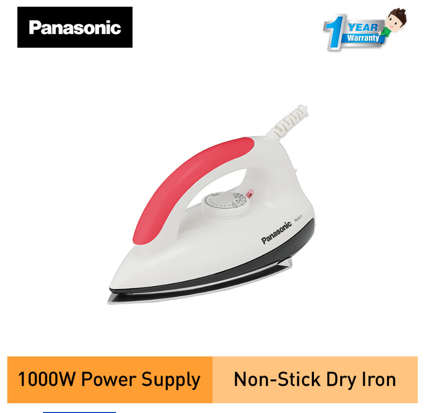 PANASONIC NON STICK DRY IRON NI-317TXSK/VSK/ASK