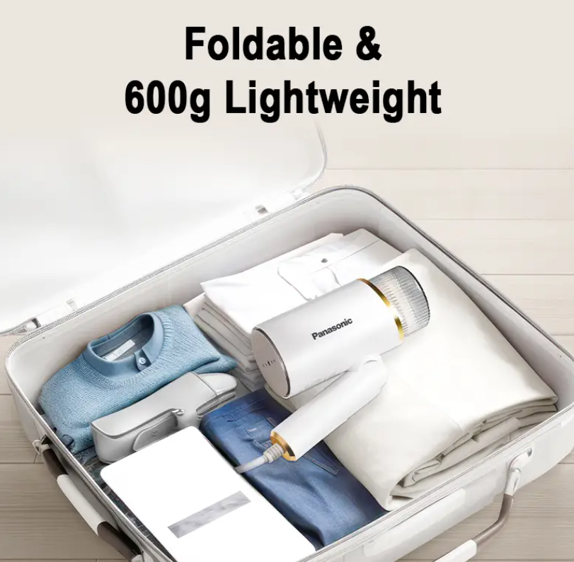 PANASONIC 1300W LIGHTWEIGHT AND FOLDABLE HANDHELD GARMENT STEAMER NI-GHF025WSK