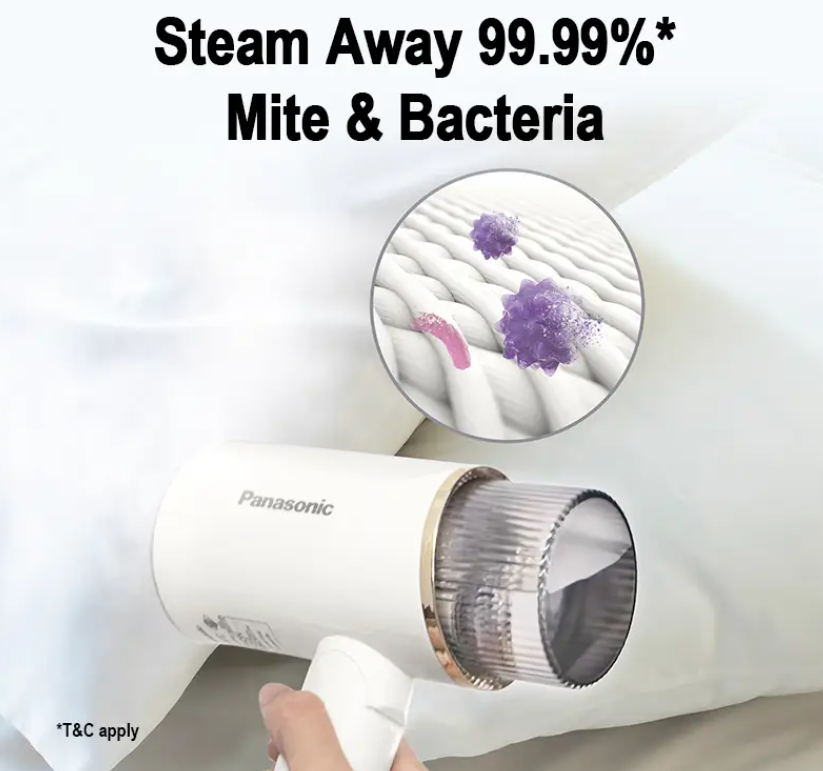 PANASONIC 1300W LIGHTWEIGHT AND FOLDABLE HANDHELD GARMENT STEAMER NI-GHF025WSK