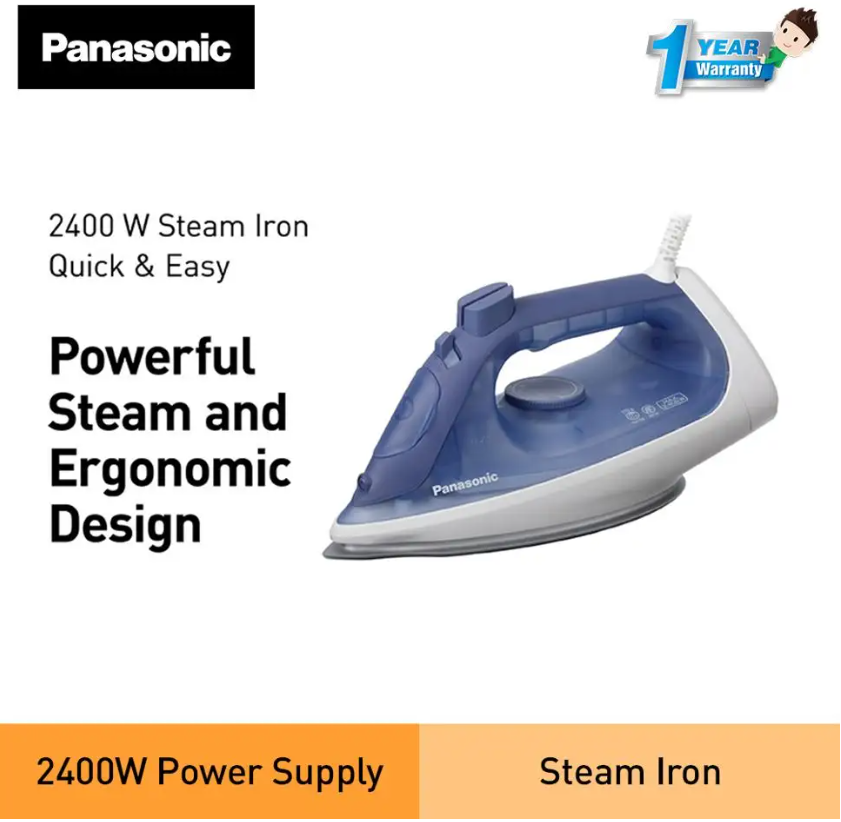 PANASONIC STEAM IRON WITH POWERFUL STEAM FOR QUICK & EASY IRONING NI-S530ASK