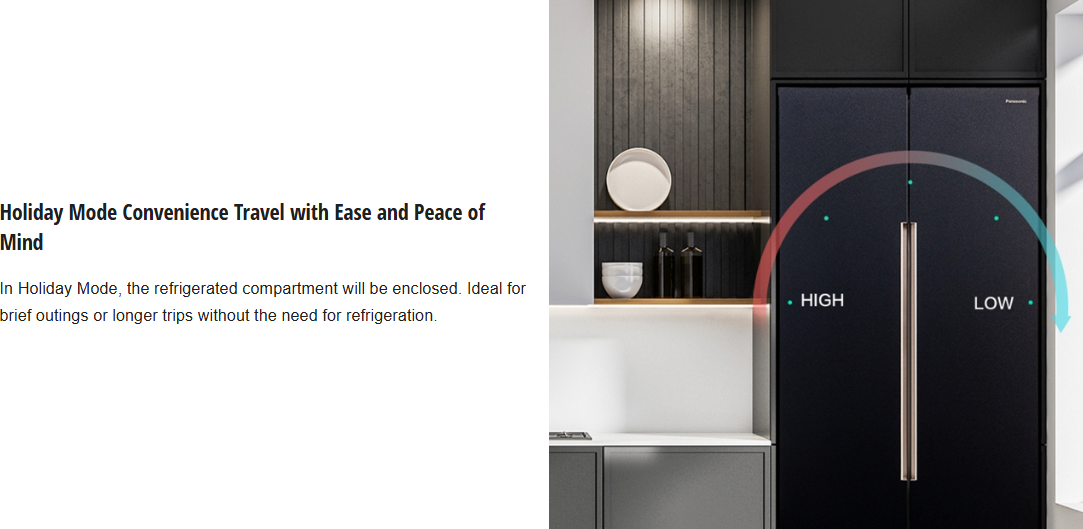 PANASONIC 570L SIDE BY SIDE REFRIGERATOR NR-S621BB-MY
