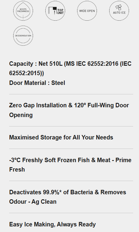 PANASONIC SLOT in MULTI DOOR REFRIGERATOR NR-X561GBMY