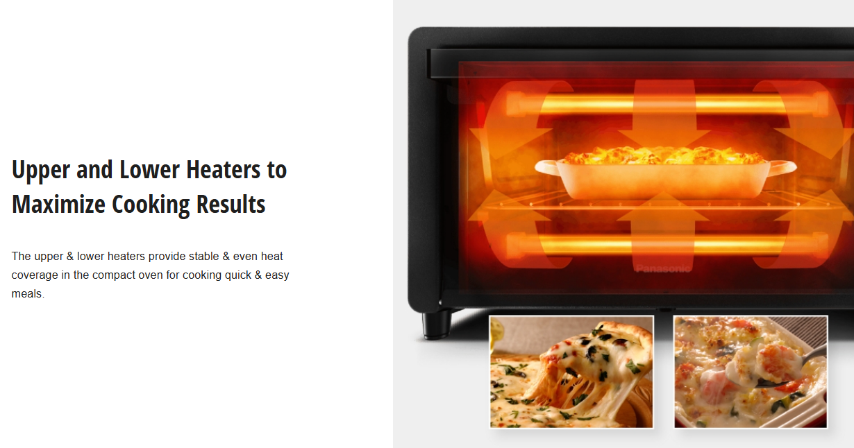 PANASONIC COMPACT TOASTER OVEN NT-H900KSK