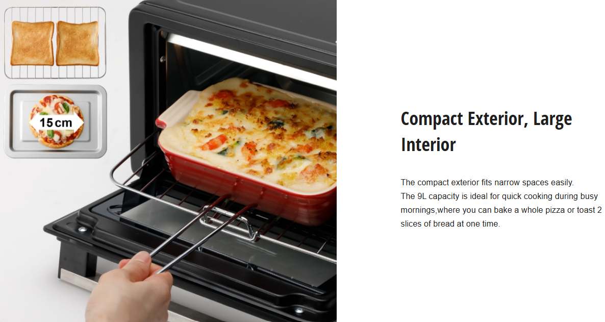 PANASONIC COMPACT TOASTER OVEN NT-H900KSK