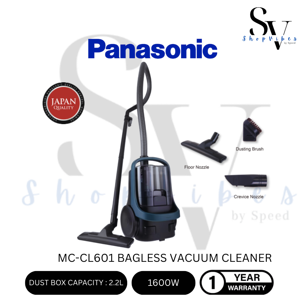 PANASONIC 1600W CYCLONE BAGLESS VACUUM CLEANER MC-CL601AV47