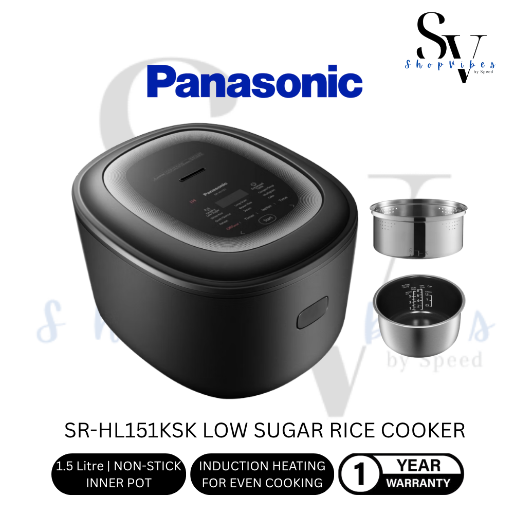 PANASONIC 1.5L LOW SUGER INDUCTION HEATER (IH) RICE COOKER SR-HL151KSK