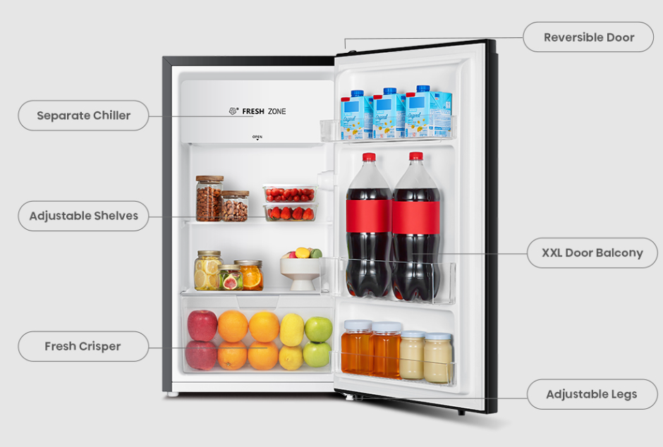 HISENSE SINGLE DOOR 110L RR120D4ABN1