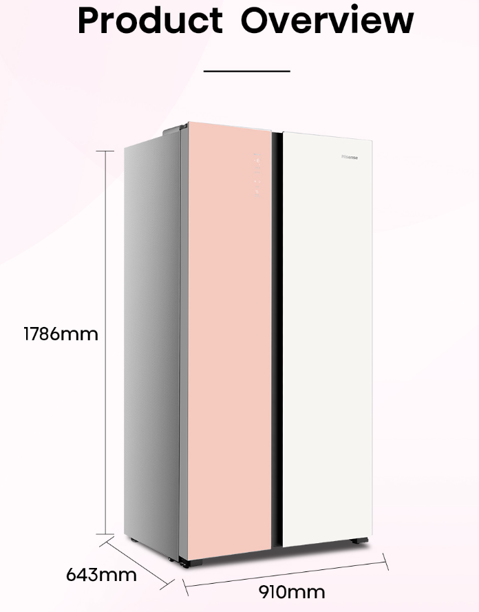 HISENSE SIDE BY SIDE INVERTER 620L RS688N4AW-PU