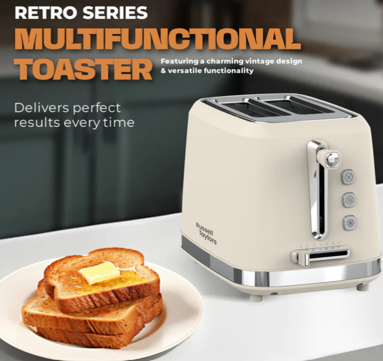 RUSSELL TAYLORS RETRO TOASTER RT-10 (CREAM)