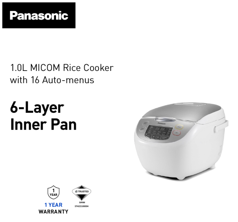 PANASONIC 1.0L MICRO COMPUTER JAR RICE COOKER SR-CX108SSK