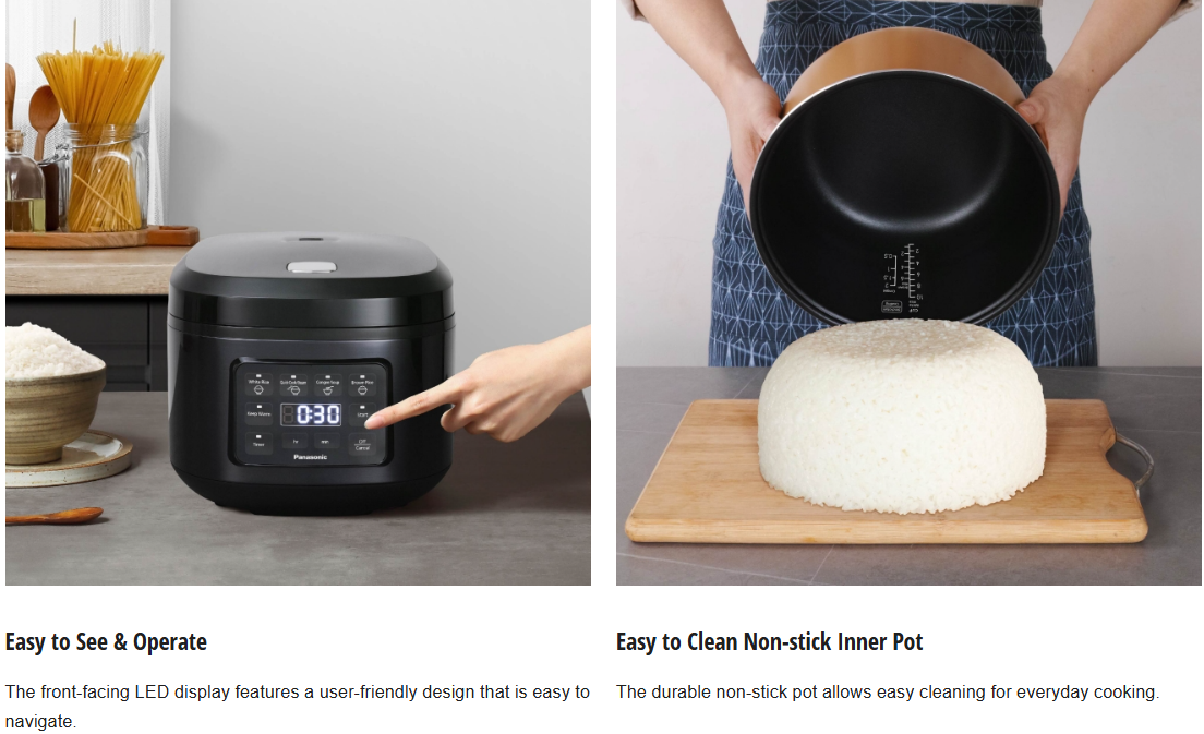 PANASONIC 1.8L MICRO COMPUTER RICE COOKER SR-DA182KSK