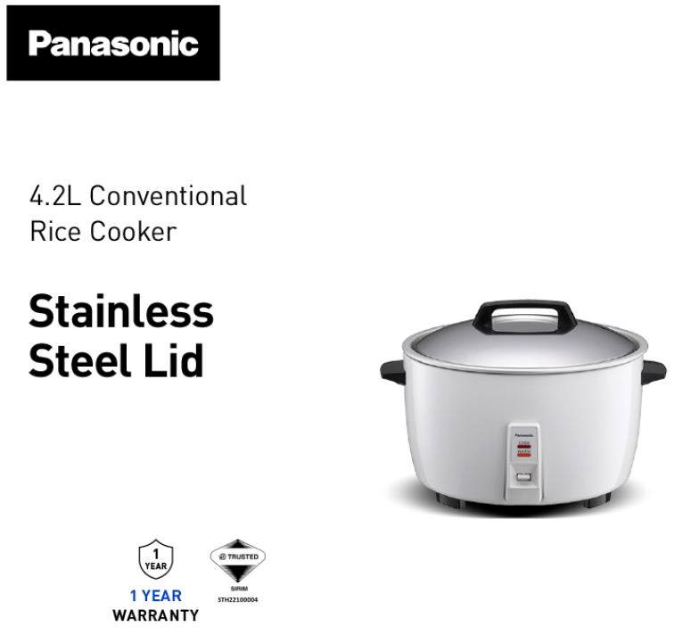 PANASONIC 4.2L CONVENTIONAL RICE COOKER SR-GA421WSKN