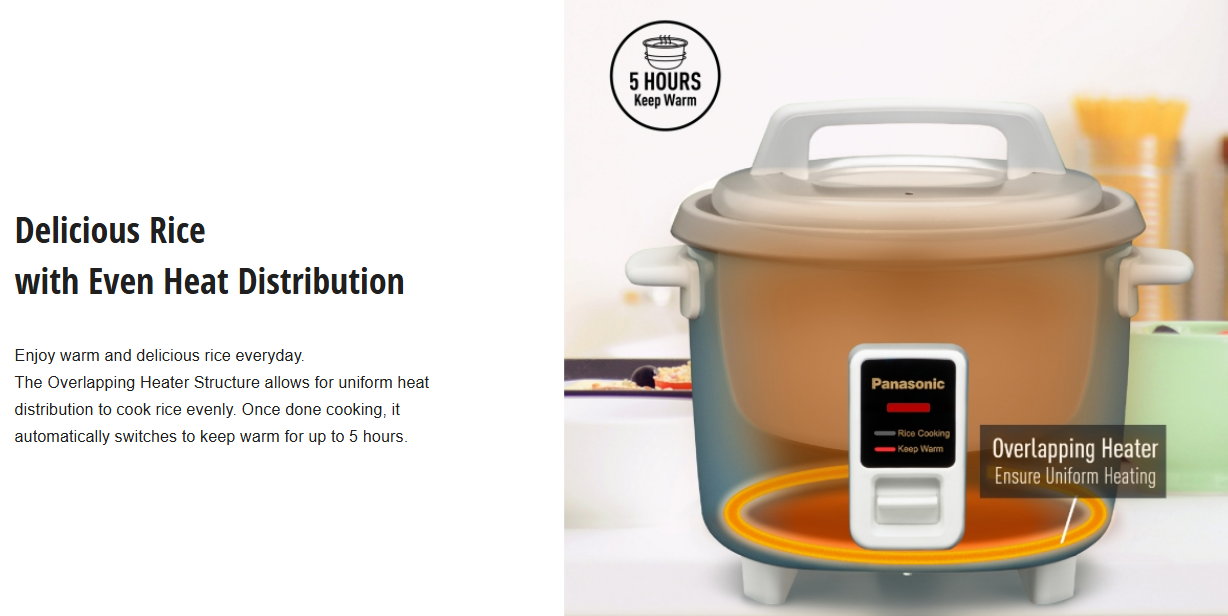 PANASONIC 1.0L CONVENTIONAL RICE COOKER SR-Y10GASKN