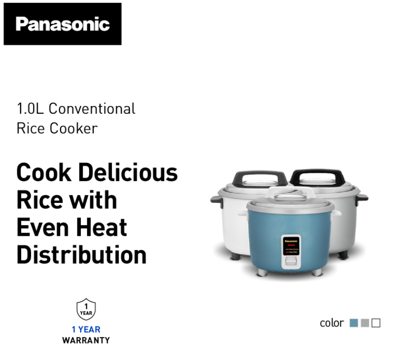 PANASONIC 1.0L CONVENTIONAL RICE COOKER SR-Y10GASKN