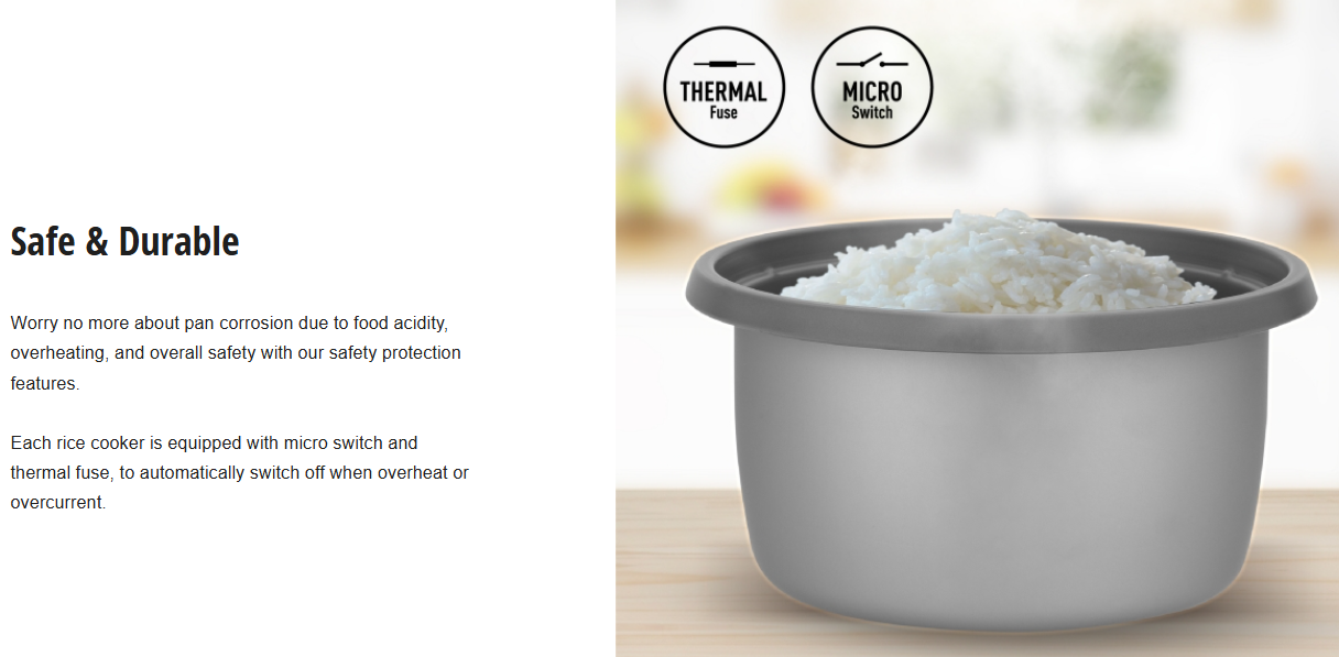 PANASONIC 1.8L CONVENTIONAL RICE COOKER SR-Y18FGRSKN