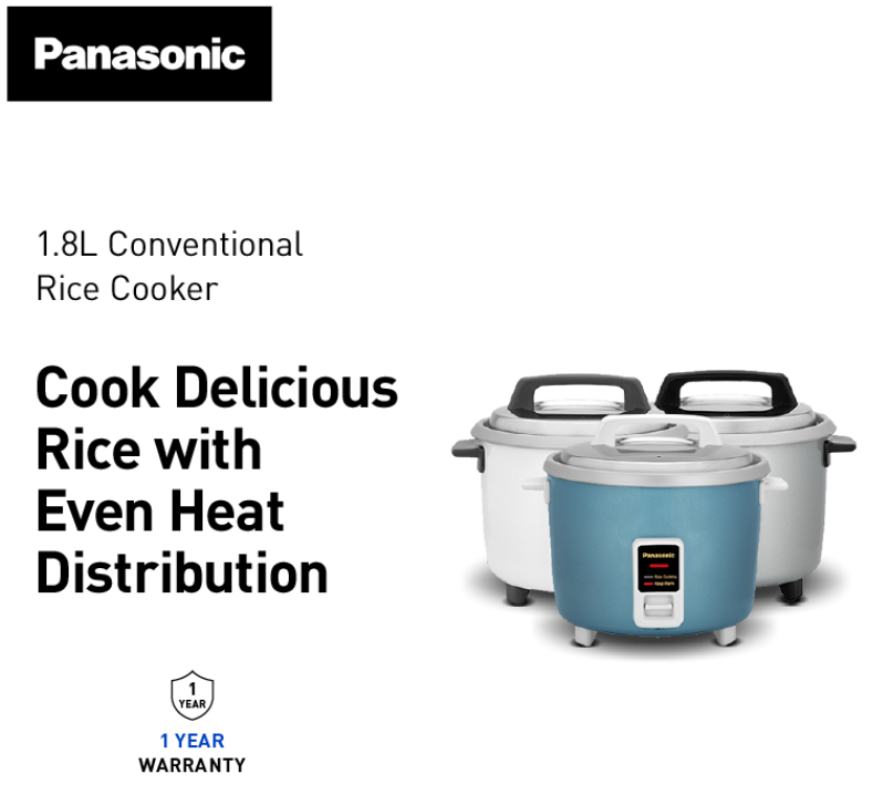 PANASONIC 1.8L CONVENTIONAL RICE COOKER SR-Y18GASKN