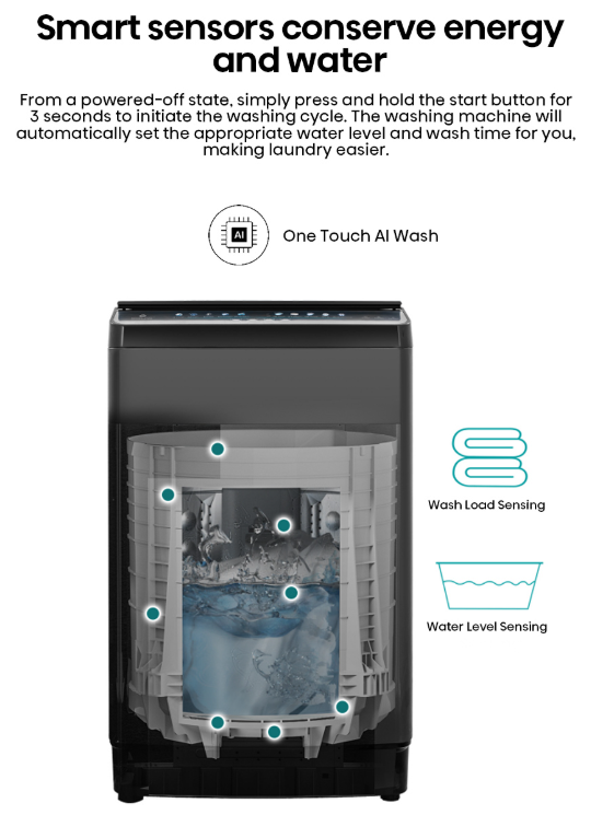 HISENSE TOP LOAD WASHER 14.0KG WTJA1413UB